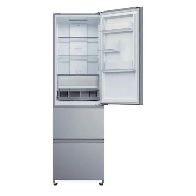Haier Frigorifero doppia porta 3D 55 Series 3 HTR3518ENMX - Frigorifero Combi, Cassetti Direct Acces