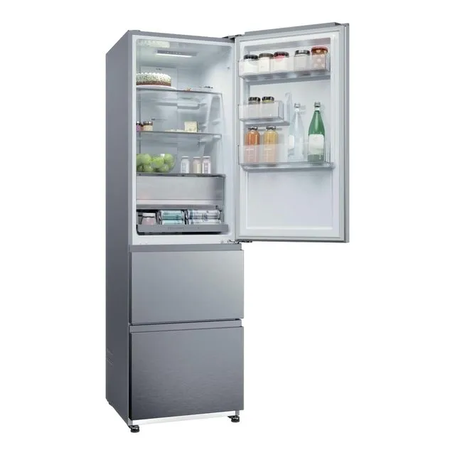 Haier Frigorifero doppia porta 3D 55 Series 3 HTR3518ENMX - Frigorifero Combi, Cassetti Direct Acces