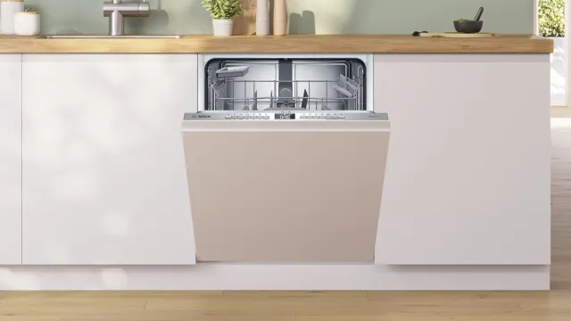 Bosch Lavastoviglie integrata parziale SMV4HAX07E Serie 4, Lavastoviglie Smart da incasso a scompars