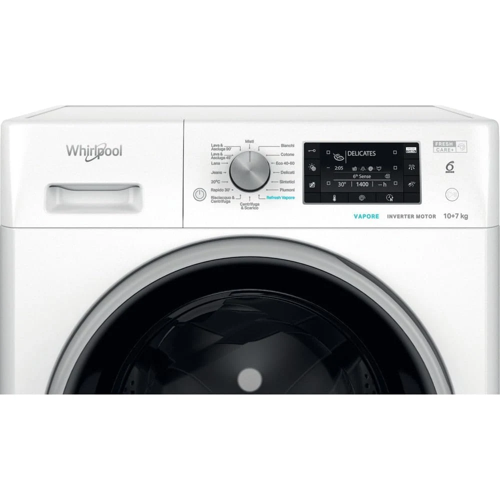 Whirlpool Lavasciuga FFWDD 107448 W Whirlpool FreshCare FFWDD 107448 W Lavasciuga libera installazio
