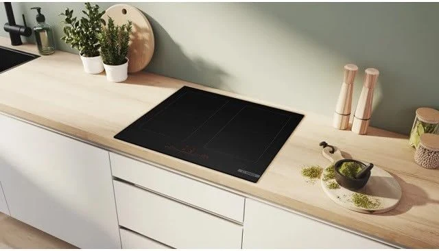 Bosch Piano cottura elettrico PVQ61CHB1E Piano cottura a induzione serie 6, 60 cm, design opaco, 5 g