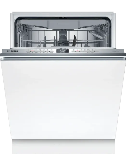 Bosch Lavastoviglie integrata totale SMV4HCX07E Serie 4, Lavastoviglie Smart da incasso a scomparsa totale, 10 coperti, Cestelli personalizzabili, Motore EcoSilence Drive, 60 cm.