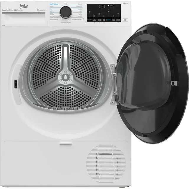 Beko Asciugatrice BT96DBS Asciugatrice 9kg, Classe A, Linea Estetica Beyond, motore inverter, Displa