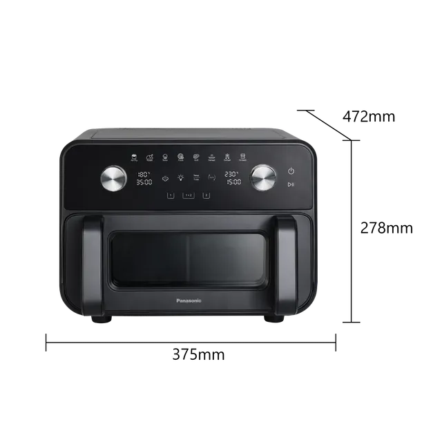 Panasonic Friggitrice ad aria NF-BC1000KXE Friggitrice ad Aria Flex con Finestra di Visualizzazione,
