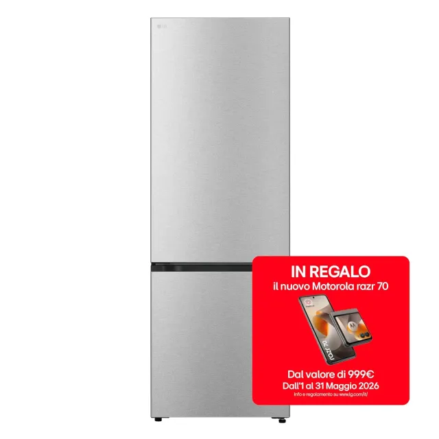 LG Frigorifero combinato GBBW726CMB Frigorifero Combinato, Larghezza 70 cm Fit & Max, Classe C,