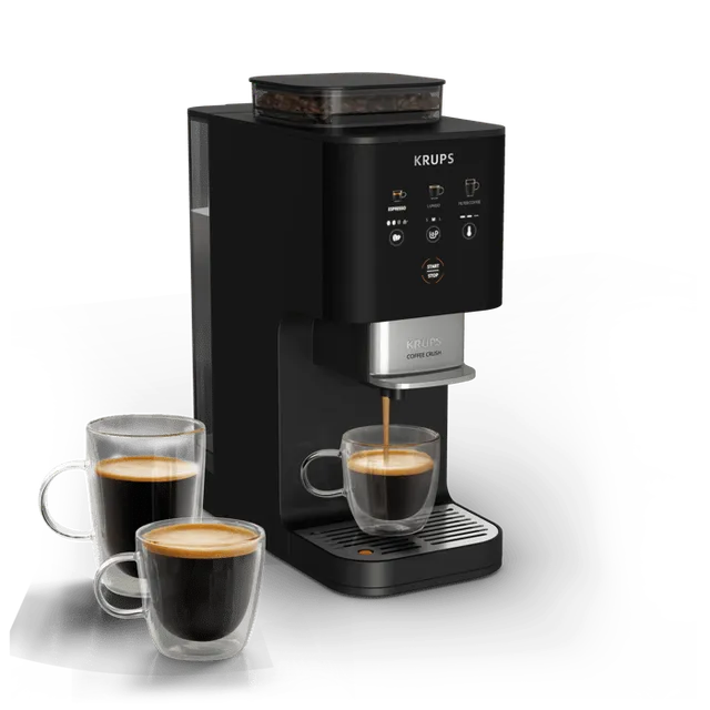 Krups Macchina caffè SA4028 Coffee Crush Extra, Macchina da Caffè Automatica, Super Compatta, Ingomb