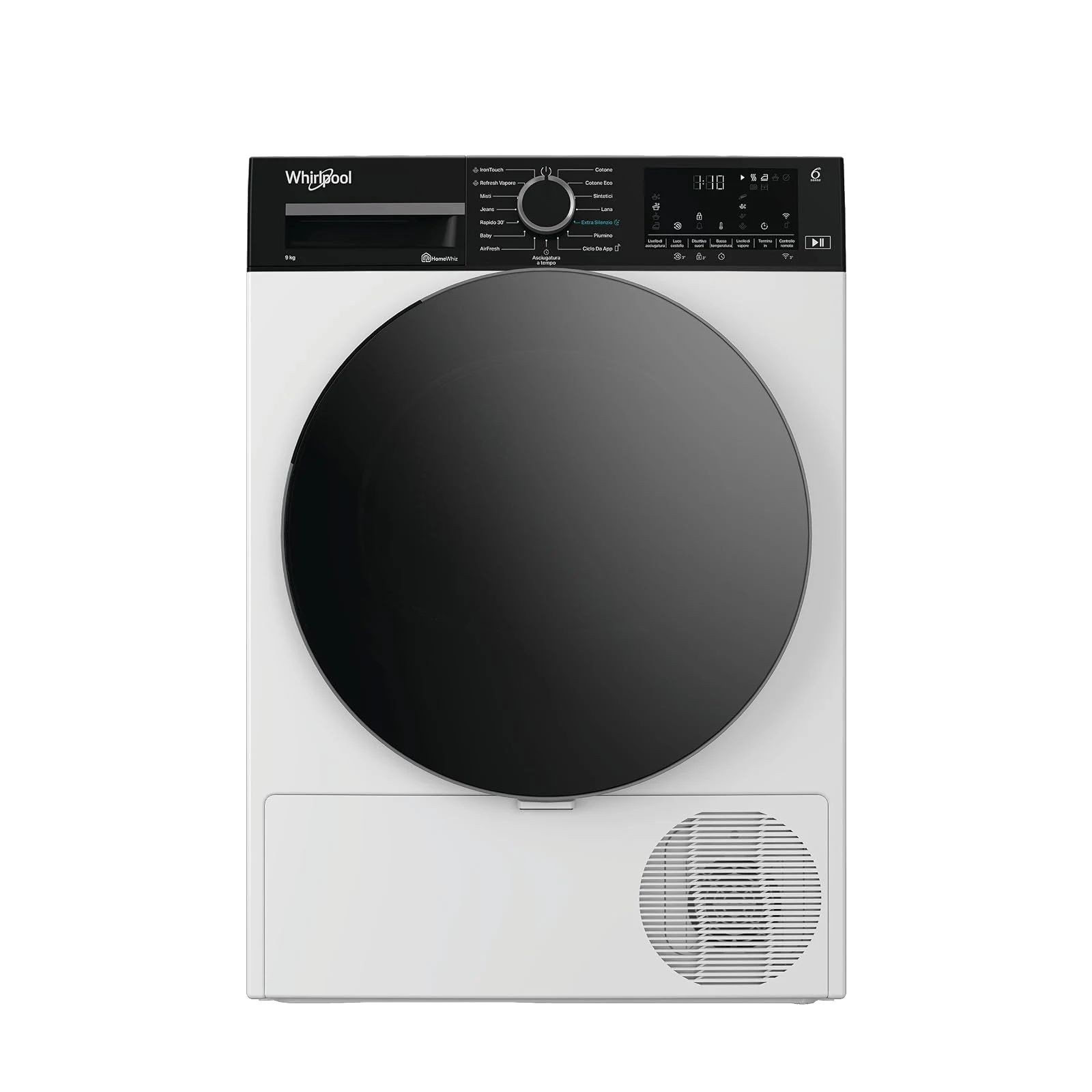 Whirlpool Asciugatrice 96M WBS IT C WD Asciugatrice a libera installazione, | 6° SENSO, IronTouch, Adaptive Dry, Classe A 84,6x59,8x67,4 cm (AxLxP)