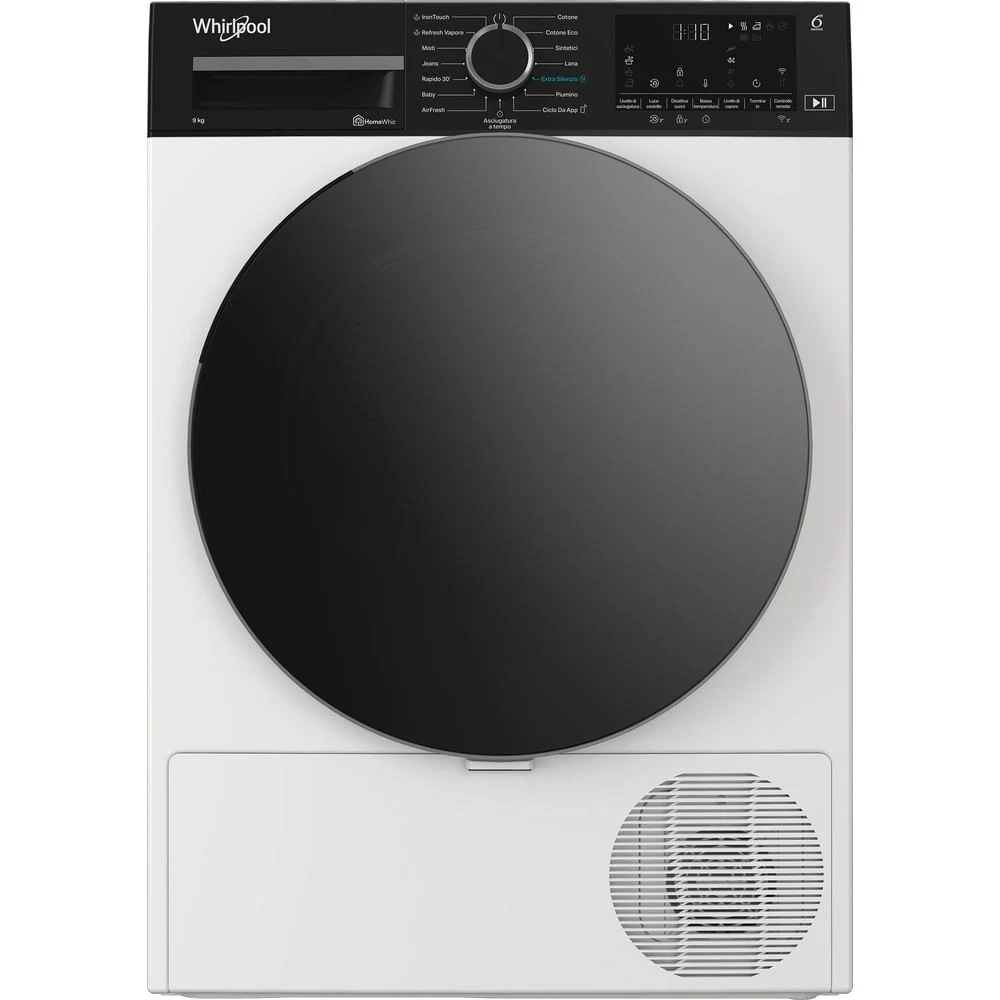 Whirlpool Asciugatrice 96M WBS IT C WD Asciugatrice a libera installazione, | 6° SENSO, IronTouch, Adaptive Dry, Classe A 84,6x59,8x67,4 cm (AxLxP)