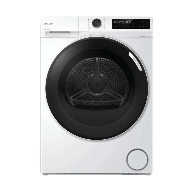 Candy Asciugatrice 9N3BX-S Asciugatrice Pompa di Calore 9 kg Bianco ProDry 500 [BR ] | Programmi rapidi, motore inverter IA, WiFi, funzione antipiega, silenzioso, avvio diverso, tamburo X