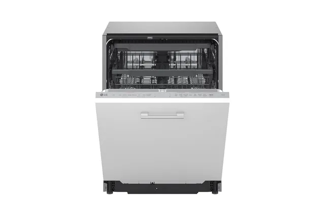 LG Lavastoviglie incasso compatta DB375TXS Lavastoviglie da Incasso Classe A,14 Coperti, Lavaggio a Vapore TrueSteam, Rastrelliere Regolabili, Sistema QuadWash con 4 Bracci Irroratori, Serie 3, Auto-Aper