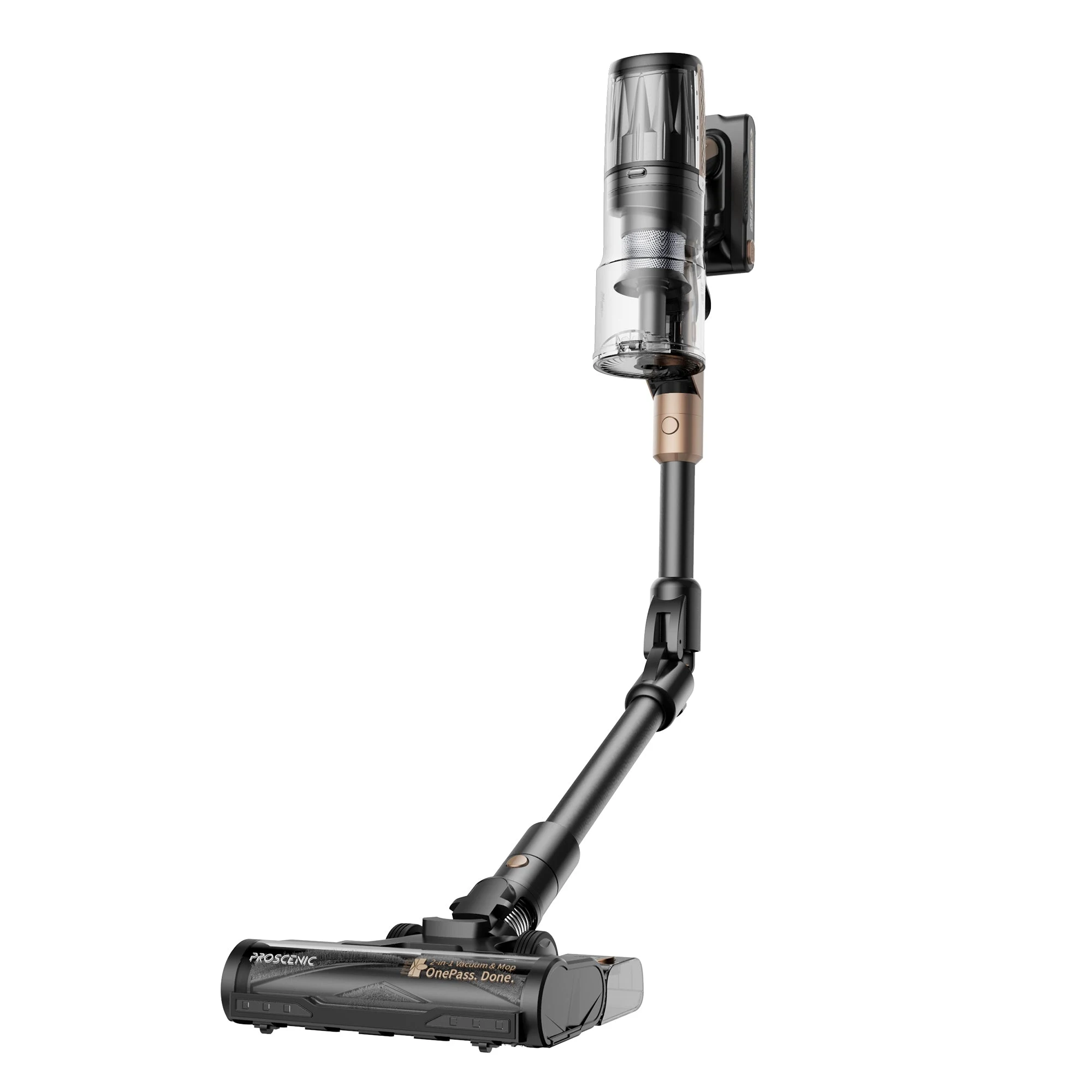 Proscenic Aspirapolvere cordless P20+ Aspirapolvere Senza Fili Potente 680W/70 Min/70000Pa, Scopa Elettrica Senza Fili con Bacchetta Pieghevole, Spazzola Antigroviglio, Aspirapolvere Lavapavimenti,