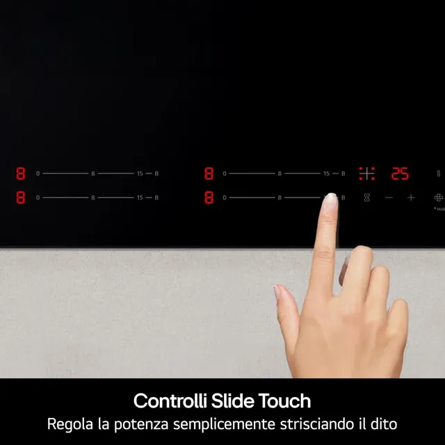LG Piano cottura radiante CI5Z2423BN Piano Cottura Induzione 60 cm, Potenza da 2.5 a 7.4kW, 4 Zone T