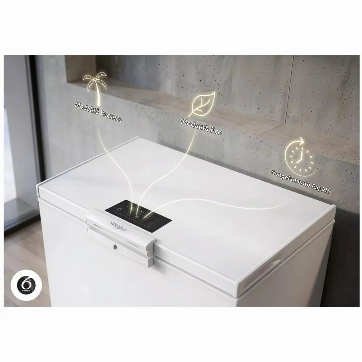 Whirlpool Congelatore W3RHS37EW2 Congelatore a Pozzetto 321l
