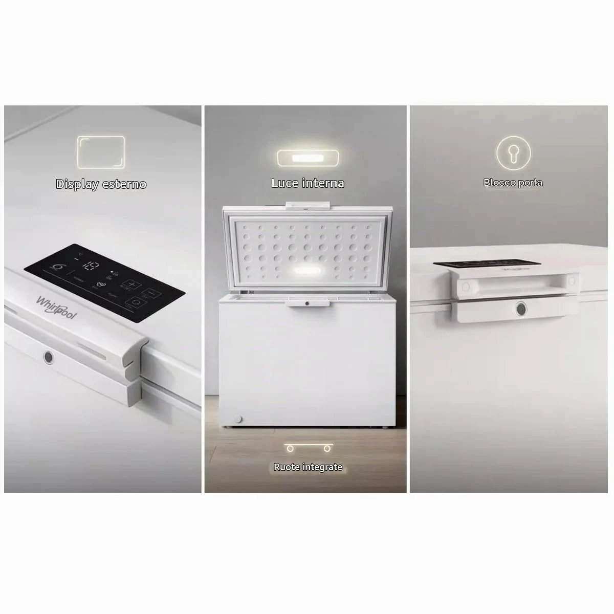 Whirlpool Congelatore W3RHS37EW2 Congelatore a Pozzetto 321l