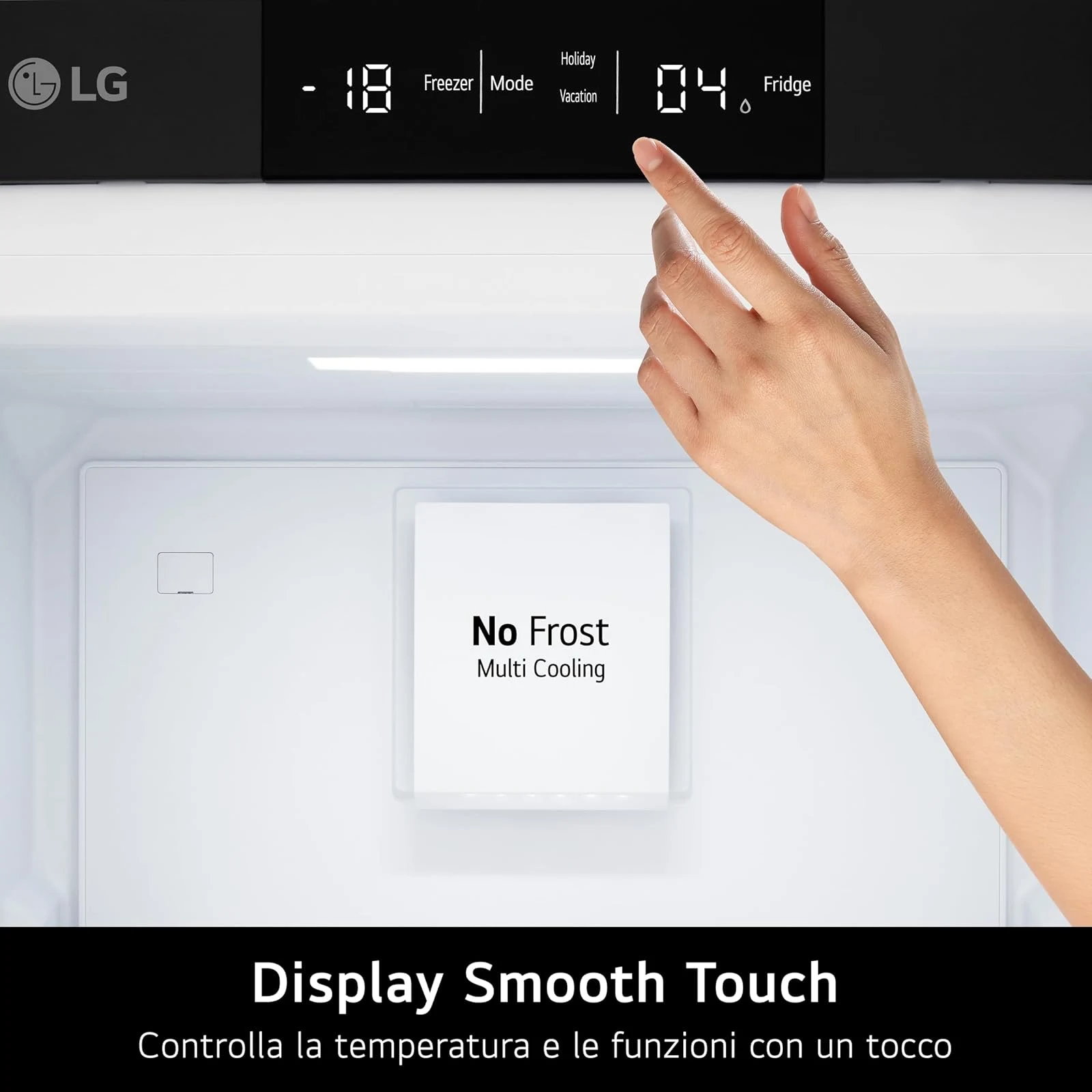 LG Frigorifero incasso side by side GTFN256SER Frigorifero Combinato da Incasso, Classe E, 233 L, 4 