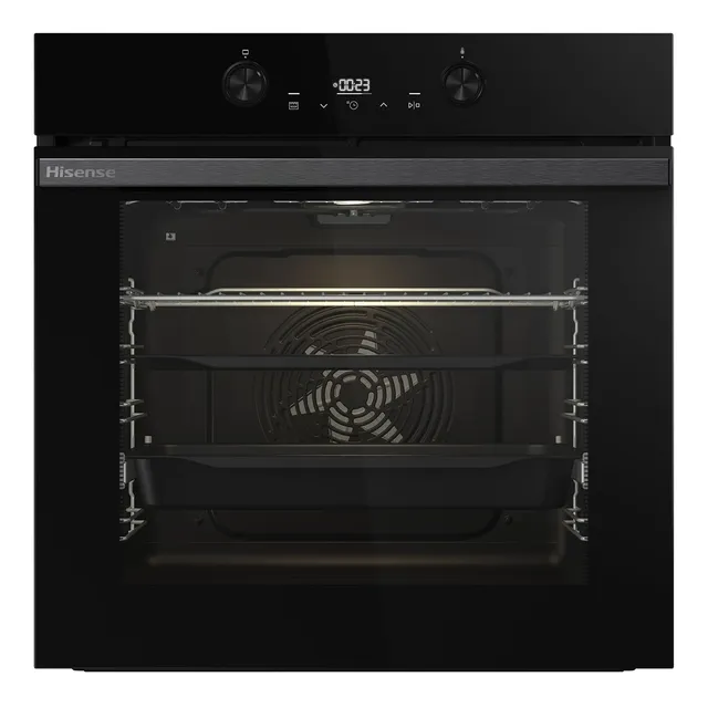 Hisense Forno incasso BI64223EPBG Forno pirolitico, classe A++, 78 l, fondo 57 cm, guida telescopica, riscaldamento rapido, apertura e chiusura morbida della porta, Air Fry, modalità pizza, moda