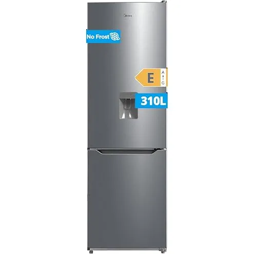 Midea Frigorifero doppia porta MDRB424FGD46OE Frigorifero No Frost Combinato 310 Litri Inox Classe E